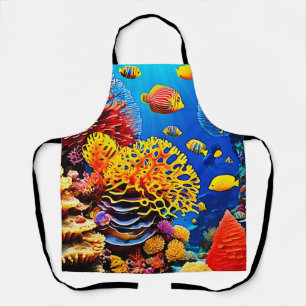Underwater Coral Garden Design Apron