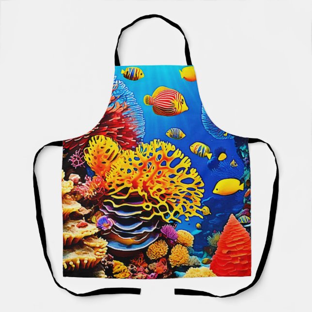 Underwater Coral Garden Design Apron (Front)
