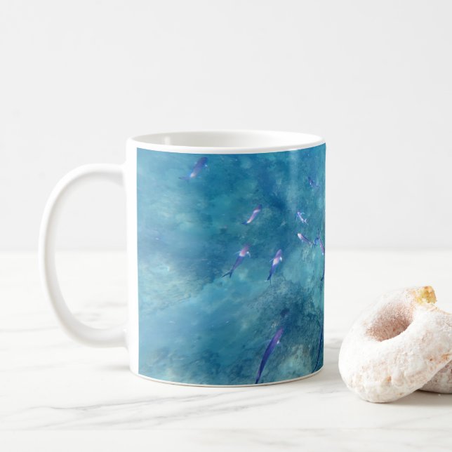 Underwater, coral reef, snorkelling coffee mug (With Donut)
