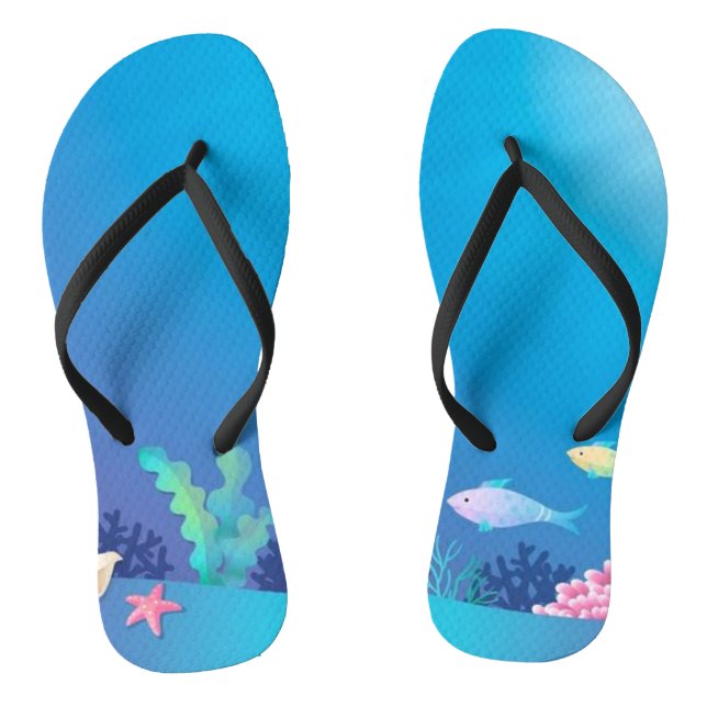 Underwater coral reef thongs (Footbed)