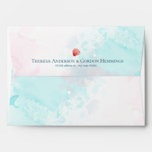 Underwater Coral Reef Wedding Envelope
