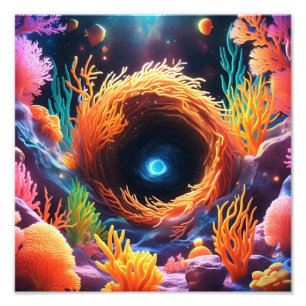 Underwater Coral Vortex Photo Print