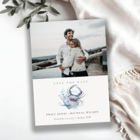 Underwater Crab Coral Photo Save The Date Card