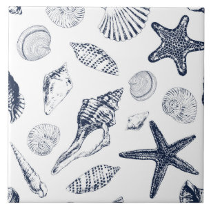 Underwater creatures ceramic tile