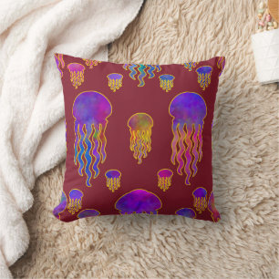 Underwater Dancing Rainbows Lifeblood Cushion