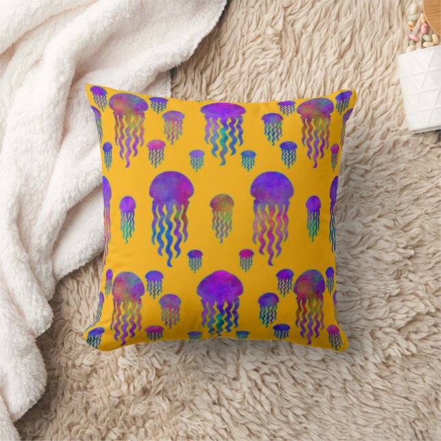 Underwater Dancing Rainbows Sunset Cushion (Blanket)