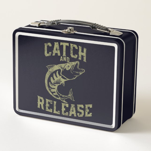 Underwater Delight Metal Lunchbox - Fish Design (Front)