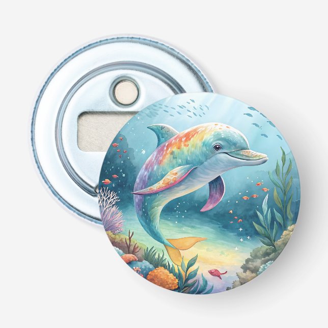 Underwater Dolphin Bottle Opener (Front)
