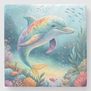 Underwater Dolphin Stone Coaster
