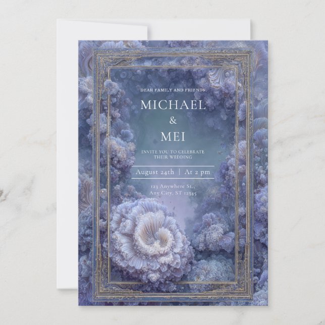 Underwater Dream Fantasy Wedding Invitation  (Front)