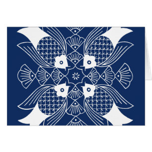 Underwater Fish Design with Blue Background