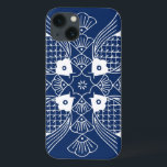Underwater Fish Design with Blue Background iPhone 13 Case<br><div class="desc">A meeting of the fish minds,  this design showcases an underwater scene complete with seashells on a blue background. A great gift for an ichthyologist or anyone who loves the sight of fish having a swim!</div>
