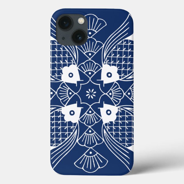 Underwater Fish Design with Blue Background Case-Mate iPhone Case (Back)