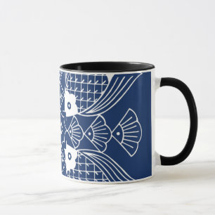 Underwater Fish Design with Blue Background Mug