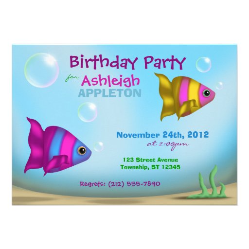 Underwater Birthday Invitations 8