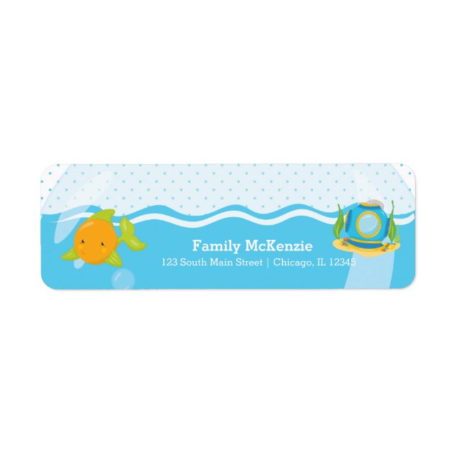 Underwater fish return address label (Front)
