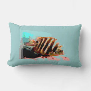 Underwater Fish (teal) Pillow