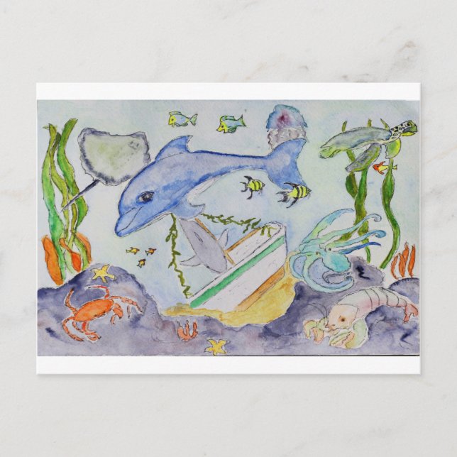Underwater Fun Postcard (Front)