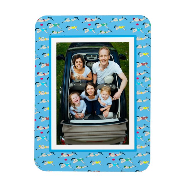 Underwater Hockey Design Photo Magnet (Vertical)