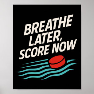 Underwater Hockey Fan Puck Yeah Cooler Than Regula Poster