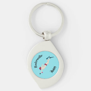 Underwater Hockey Key Ring