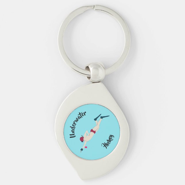 Underwater Hockey Key Ring (Front)