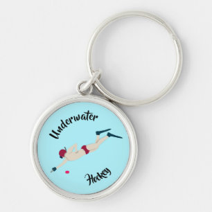 Underwater Hockey Key Ring