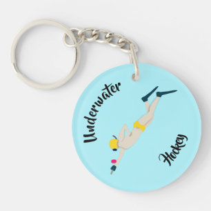 Underwater Hockey Key Ring