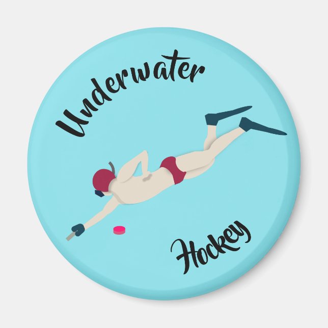 Underwater Hockey Magnet (Front)
