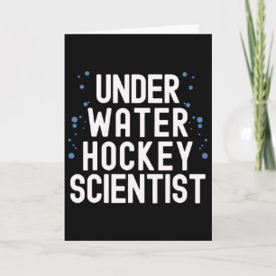 Underwater Hockey Player Swimming Team Sport Quote Card