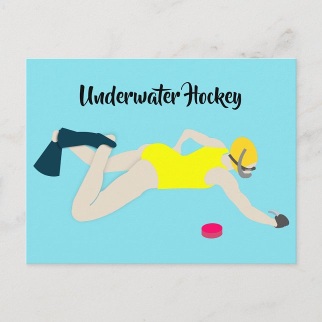 Underwater Hockey Postcard (Front)