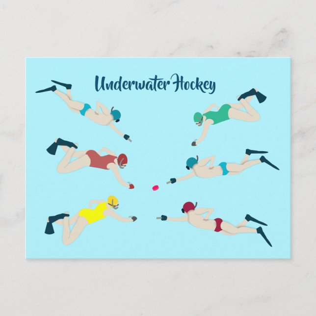 Underwater Hockey Postcard (Front)