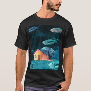 Underwater House Snail with fish swimming T-Shirt