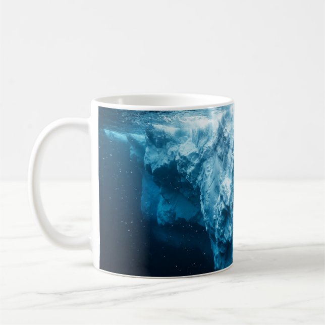 Underwater iceberg and a Humpback Whale Coffee Mug (Left)
