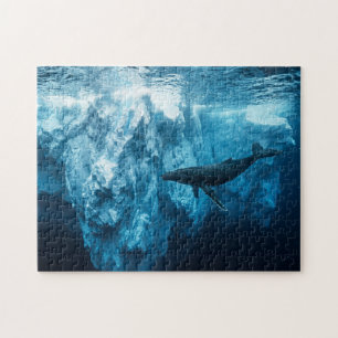 Underwater iceberg and a Humpback Whale Jigsaw Puzzle