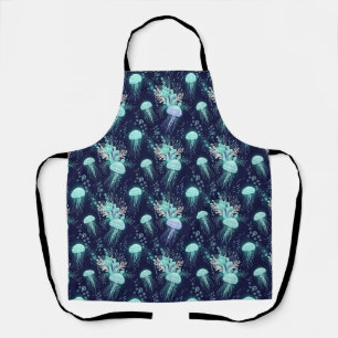 Underwater Jellyfish Pattern Apron