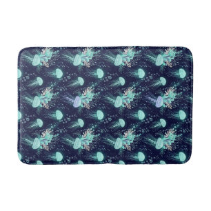 Underwater Jellyfish Pattern Bath Mat
