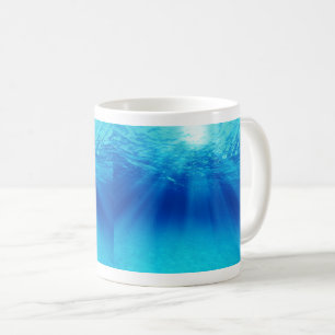 underwater landscape of light coffee mug