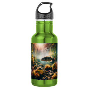 Underwater large mouth bass 532 ml water bottle