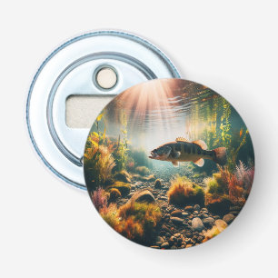 Underwater large mouth bass bottle opener