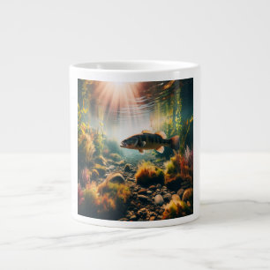 Underwater large mouth bass coffee mug