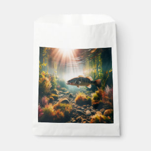 Underwater large mouth bass favour bag