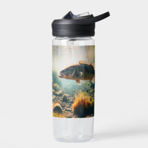 Underwater large mouth bass water bottle