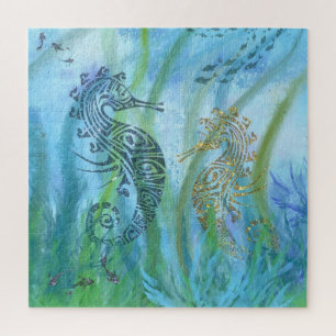 Underwater Life - Beautiful Seahorses Jigsaw Puzzle