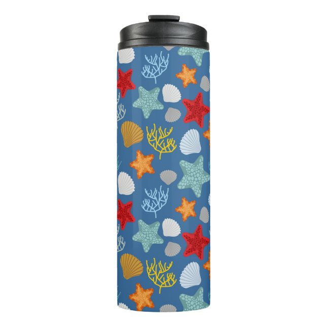 Underwater Life Pattern Thermal Tumbler (Front)