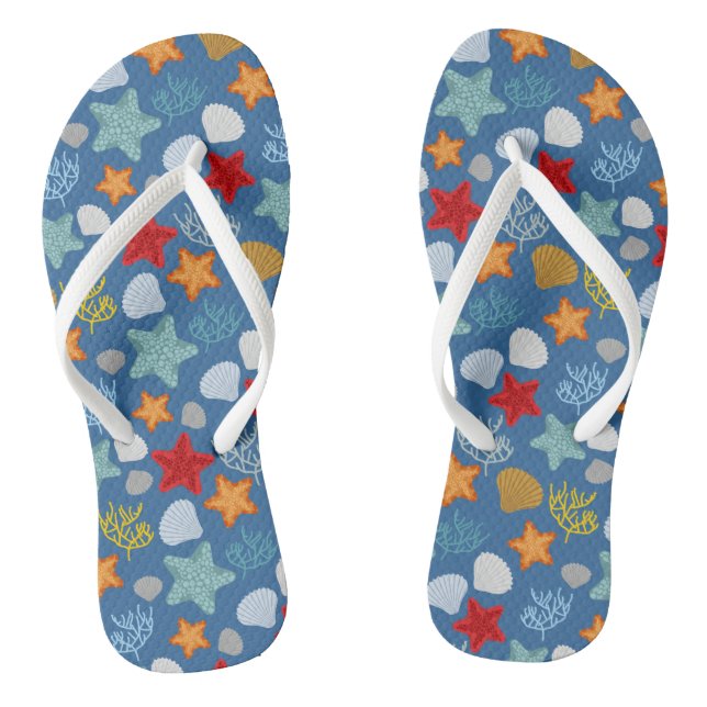 Underwater Life Pattern Thongs (Footbed)