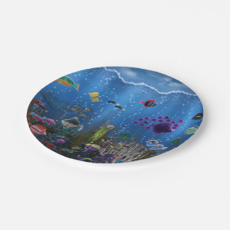 Underwater Love Paper Plate