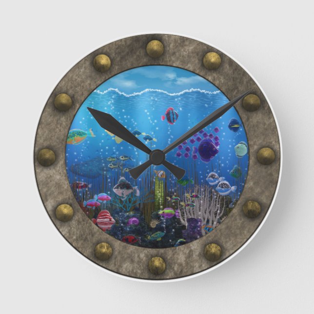 Underwater Love - Round Clock (Front)