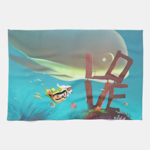 Underwater Love Tea Towel