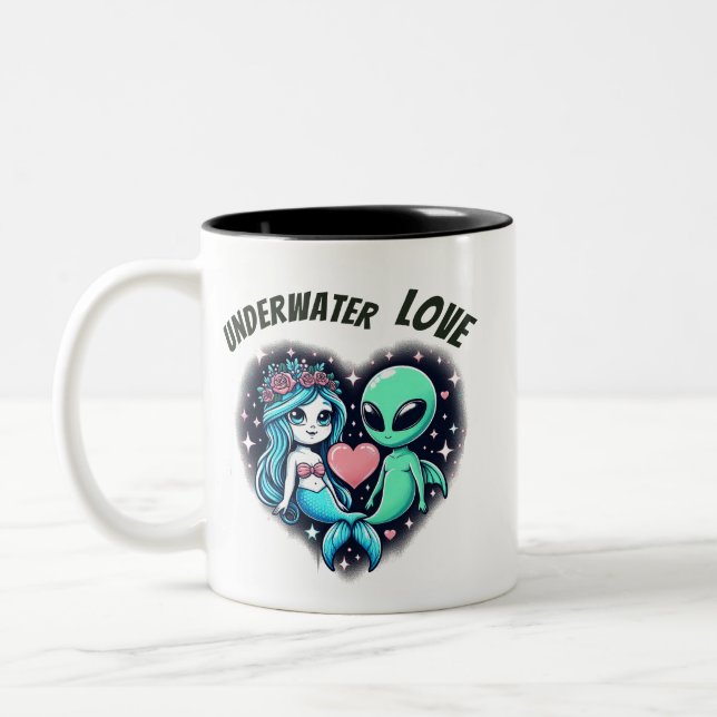 Underwater Love Two-Tone Coffee Mug (Left)